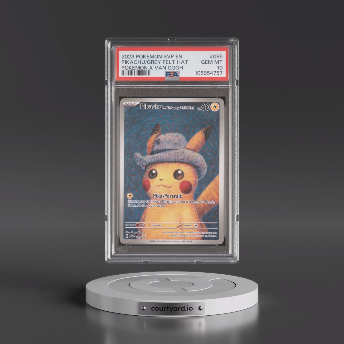 2023 グレー フェルト ハット #085 Gem Mint 10 2023 Pikachu With Grey Felt Hat - Pokémon Pokémon Svp EN-SV Black